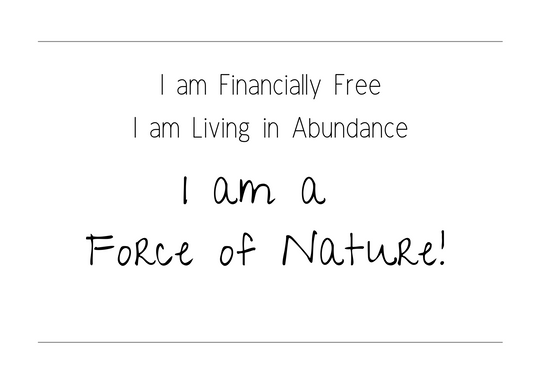 Financially Free Abundance 7x5 card