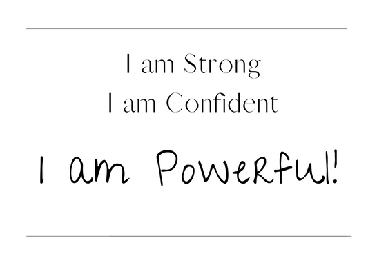 Strong Confident Powerful 7x5 card